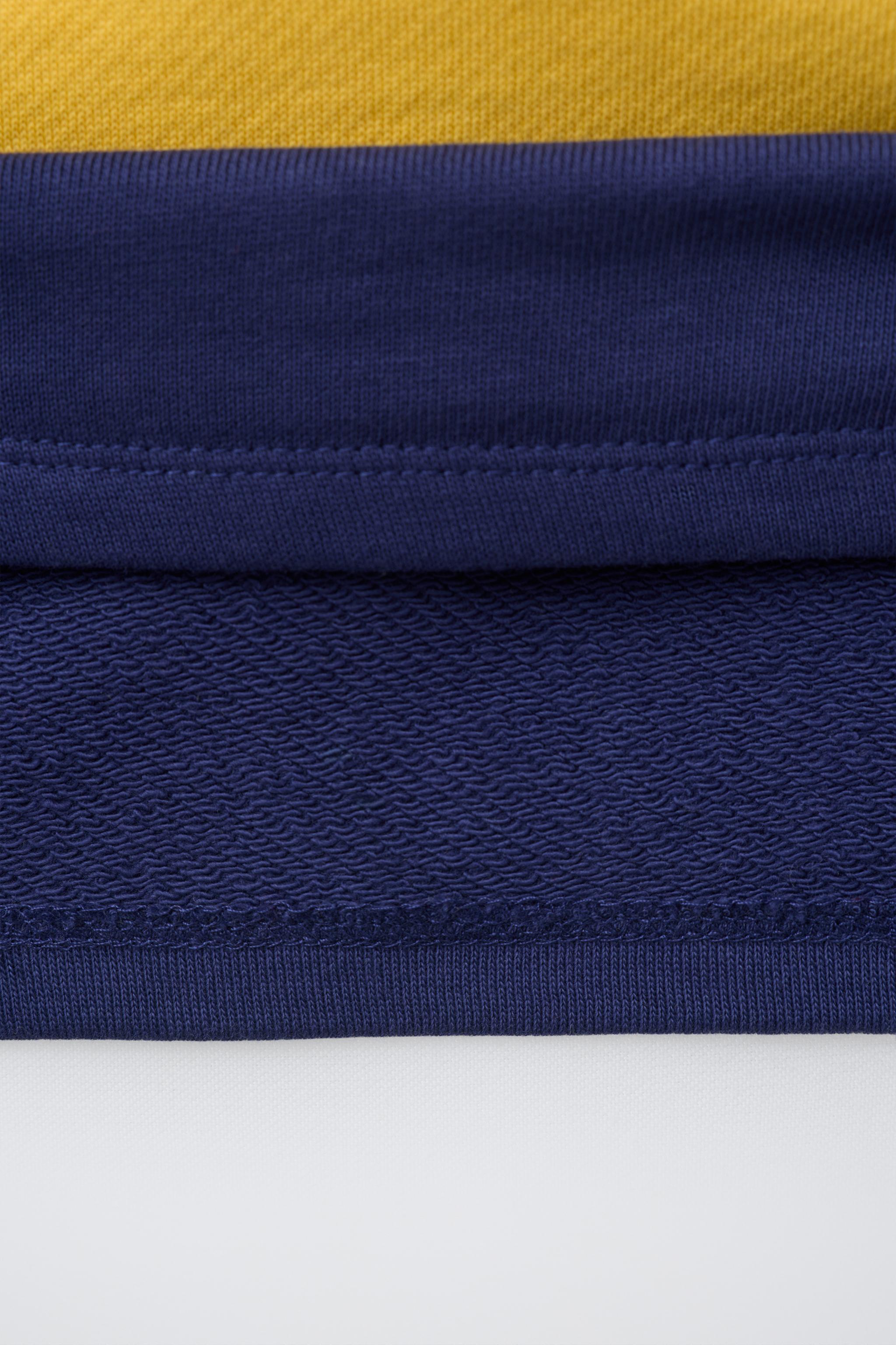 Детские рубашки Zara STRIPED PATCH POLO SHIRT — фото 5