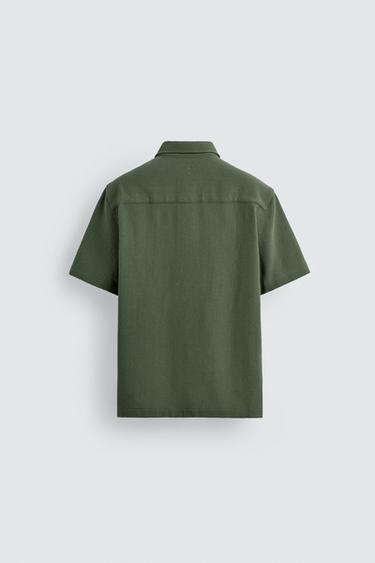 CHEMISE REGULAR FIT STRUCTURÉE - Vert de Zara - Image 6