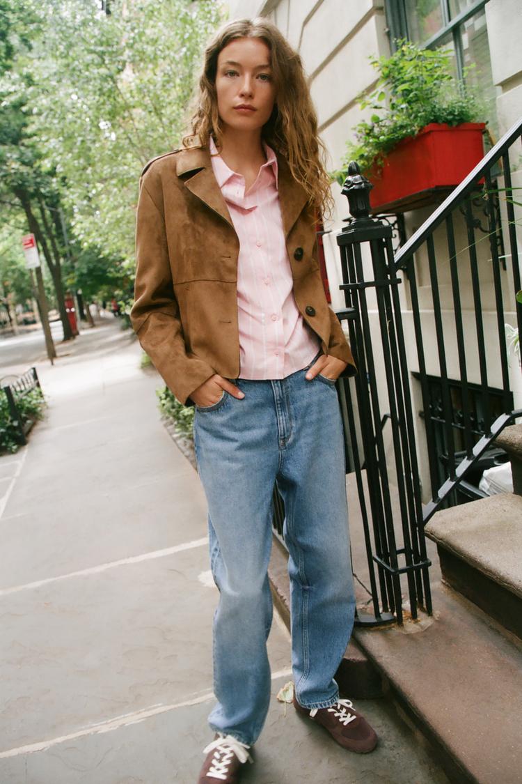 Chaqueta de ante sintético 5
