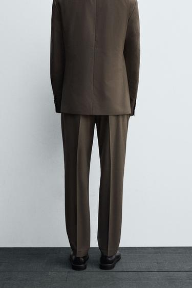 SLIM FIT SUIT TROUSERS - Taupe grey by Zara - Image 2