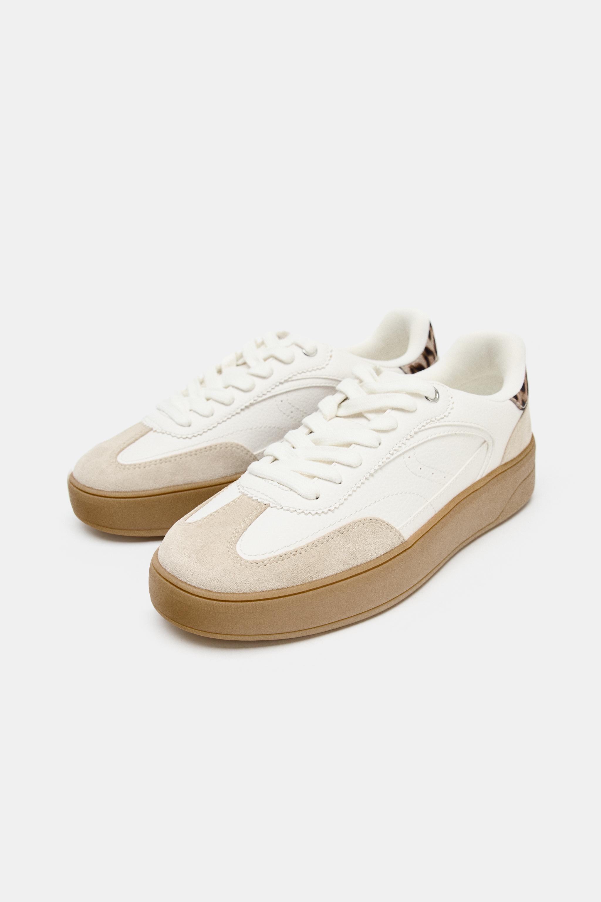 アニマル柄スニーカー - エクリュ | ZARA Japan / 日本