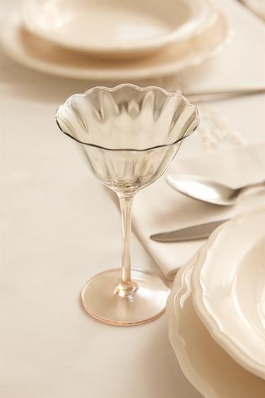 FLARED COCKTAIL GLASS - Blue by Zara