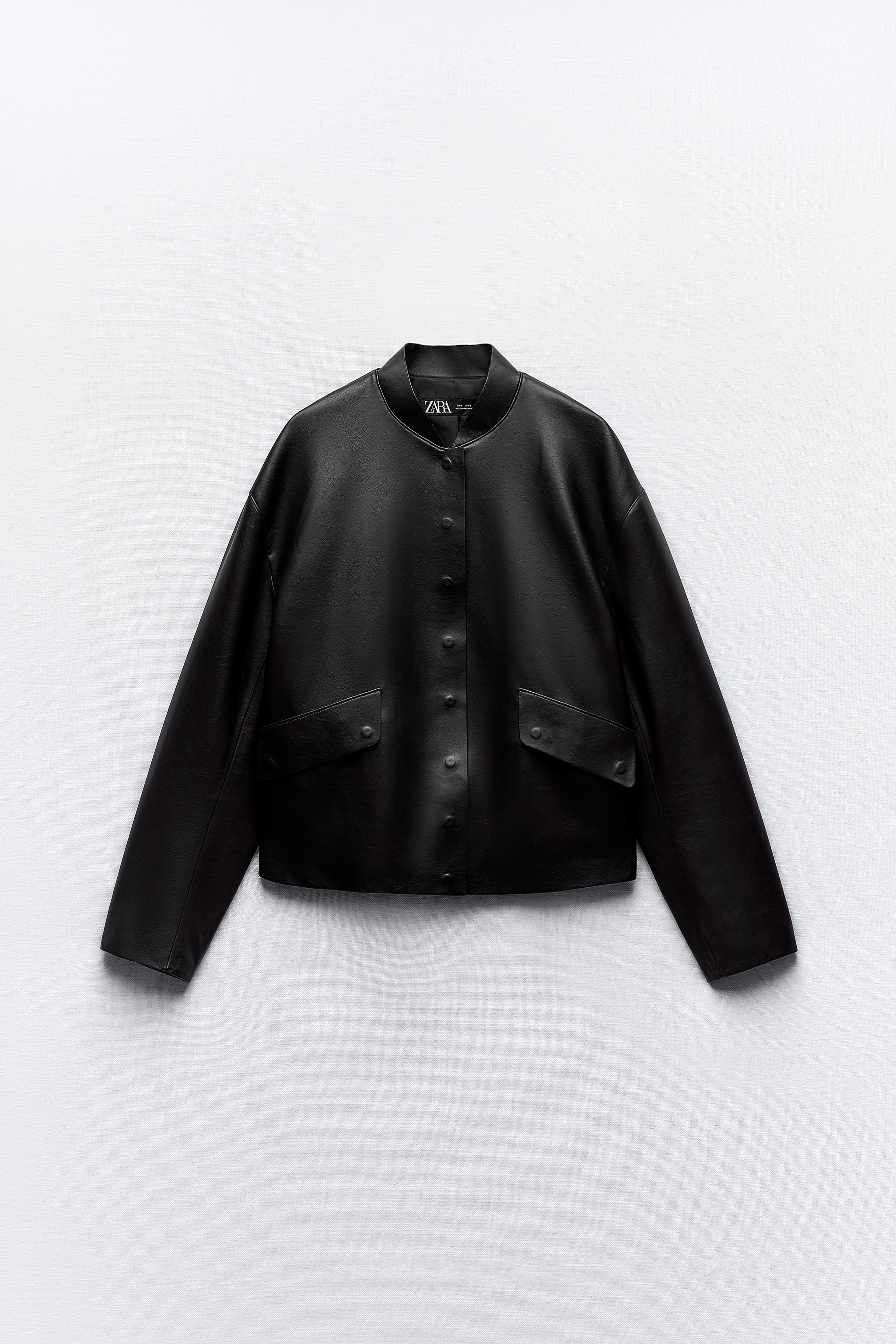 Zara leather jacket on sale australia