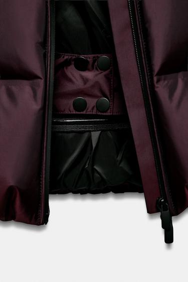 ANORAK ACOLCHADO 80% PLUMÓN 20% PLUMA WATER RESISTANT WINDPROOF RECCO® TECHNOLOGY SKI COLLECTION - Burgundy de Zara