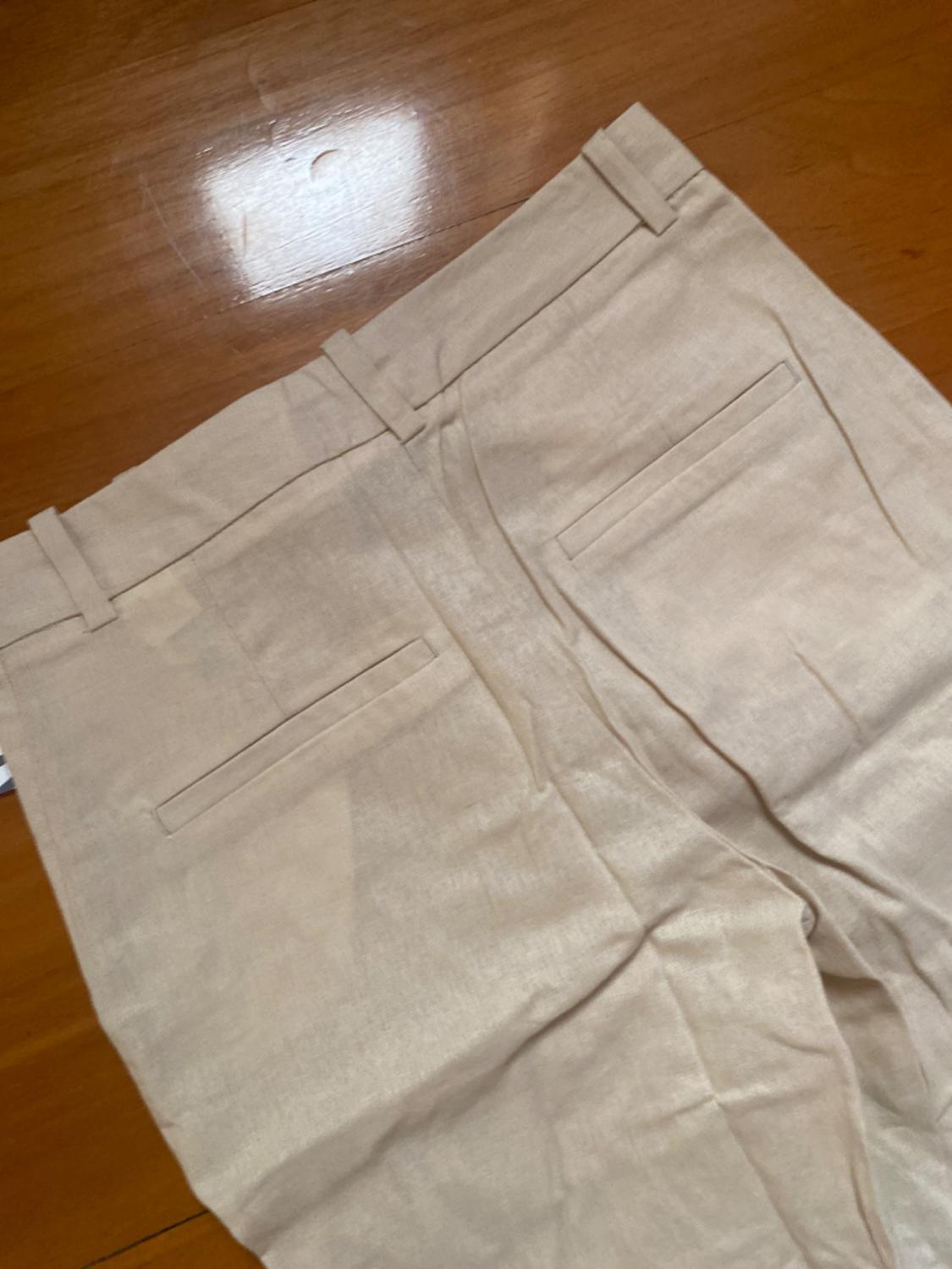 LOW-RISE STRAIGHT-LEG LINEN BLEND TROUSERS - Image 6