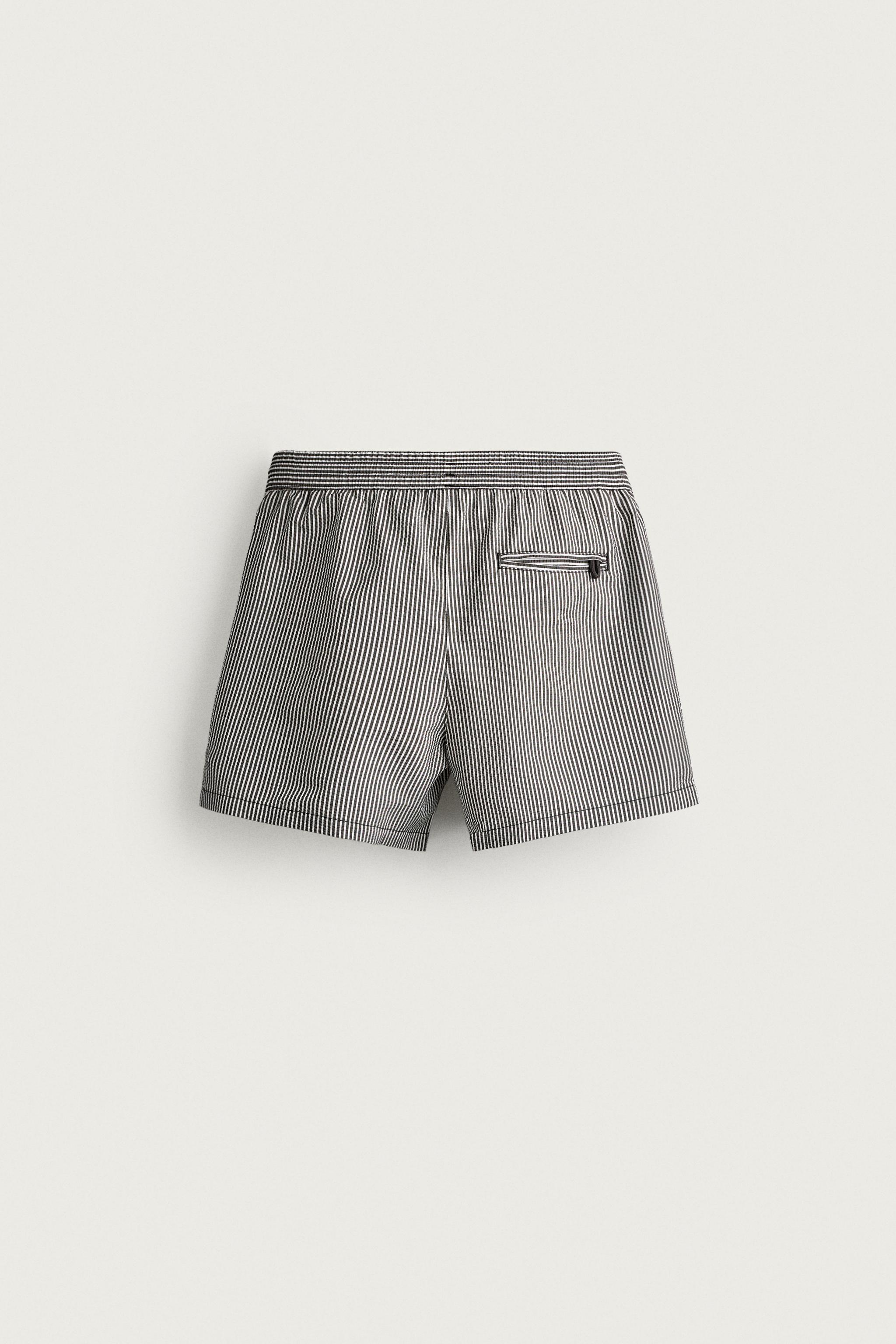 SEERSUCKER MID-LENGTH SWIMSUIT