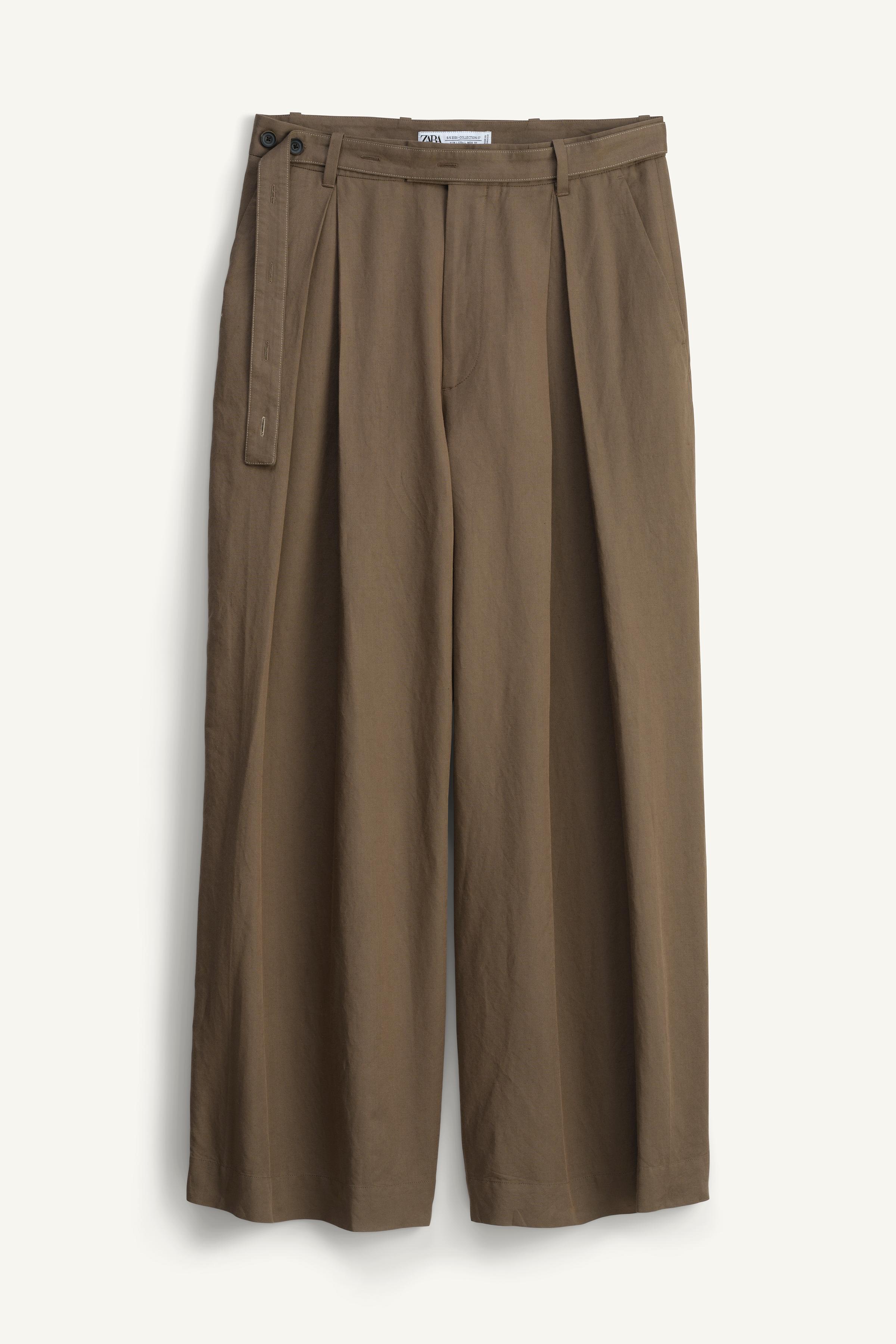LIMITED EDITION WIDE FIT SUIT PANTS - Mink | ZARA United States
