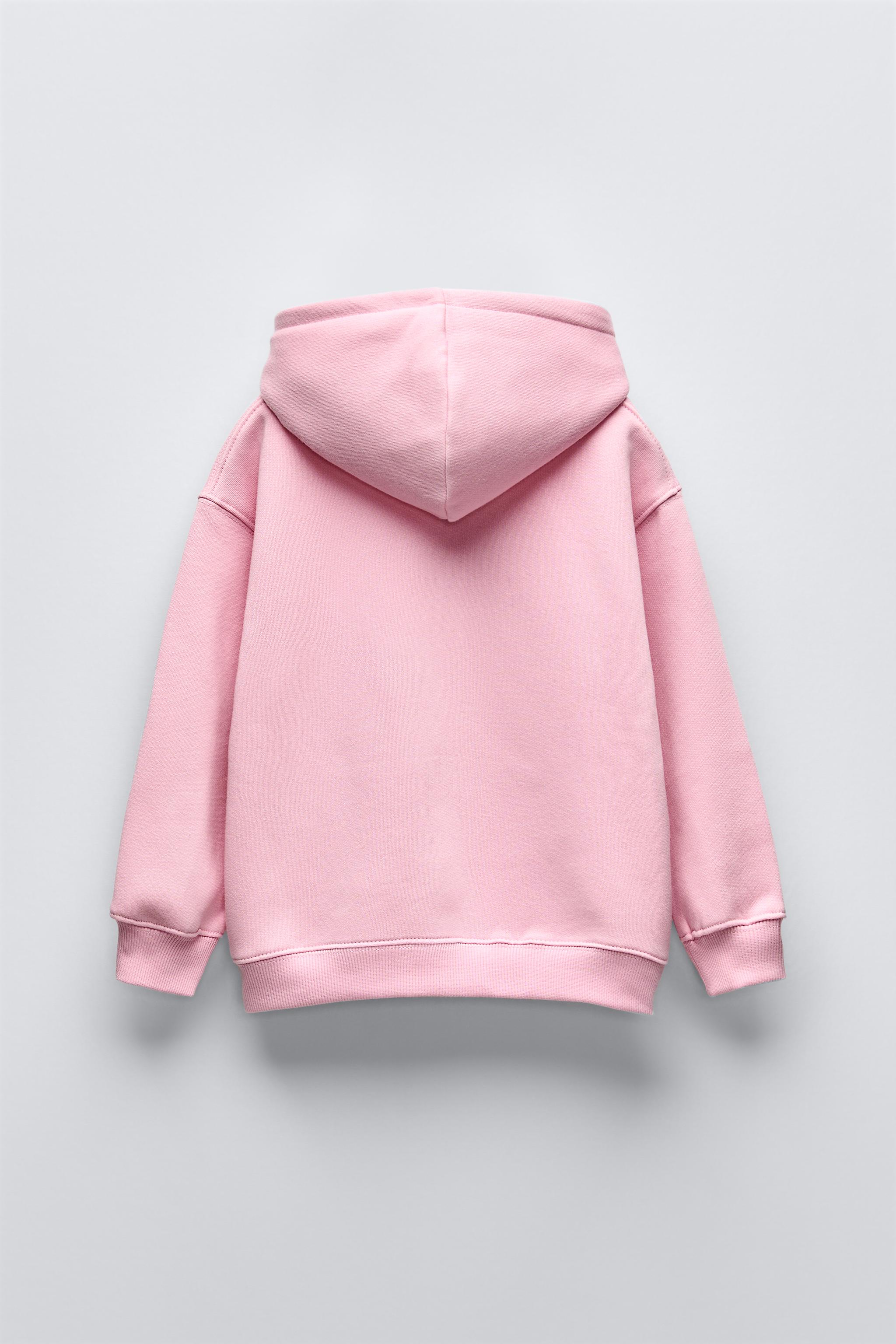 OVERSIZE FIT HOODIE SWEATSHIRT Pink ZARA United States