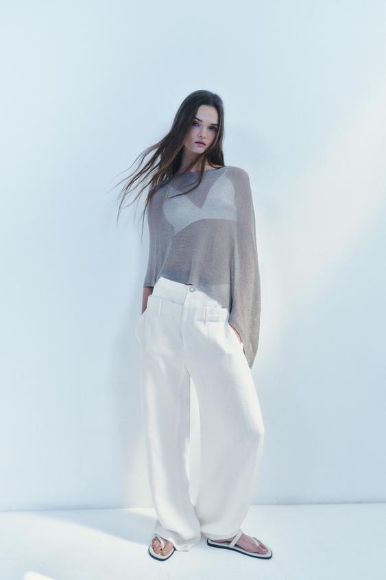 TOP CAPA PUNTO FINO Plomo ZARA