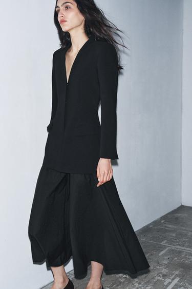 Zara ZW COLLECTION COMBINATION BLAZER DRESS - Black