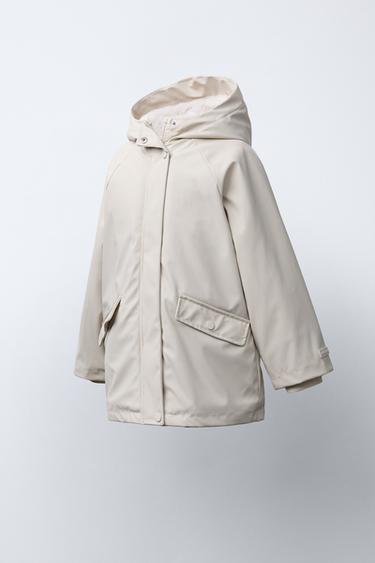WATER-REPELLENT RUBBERISED FAUX FUR JACKET - Ecru by Zara - Image 1
