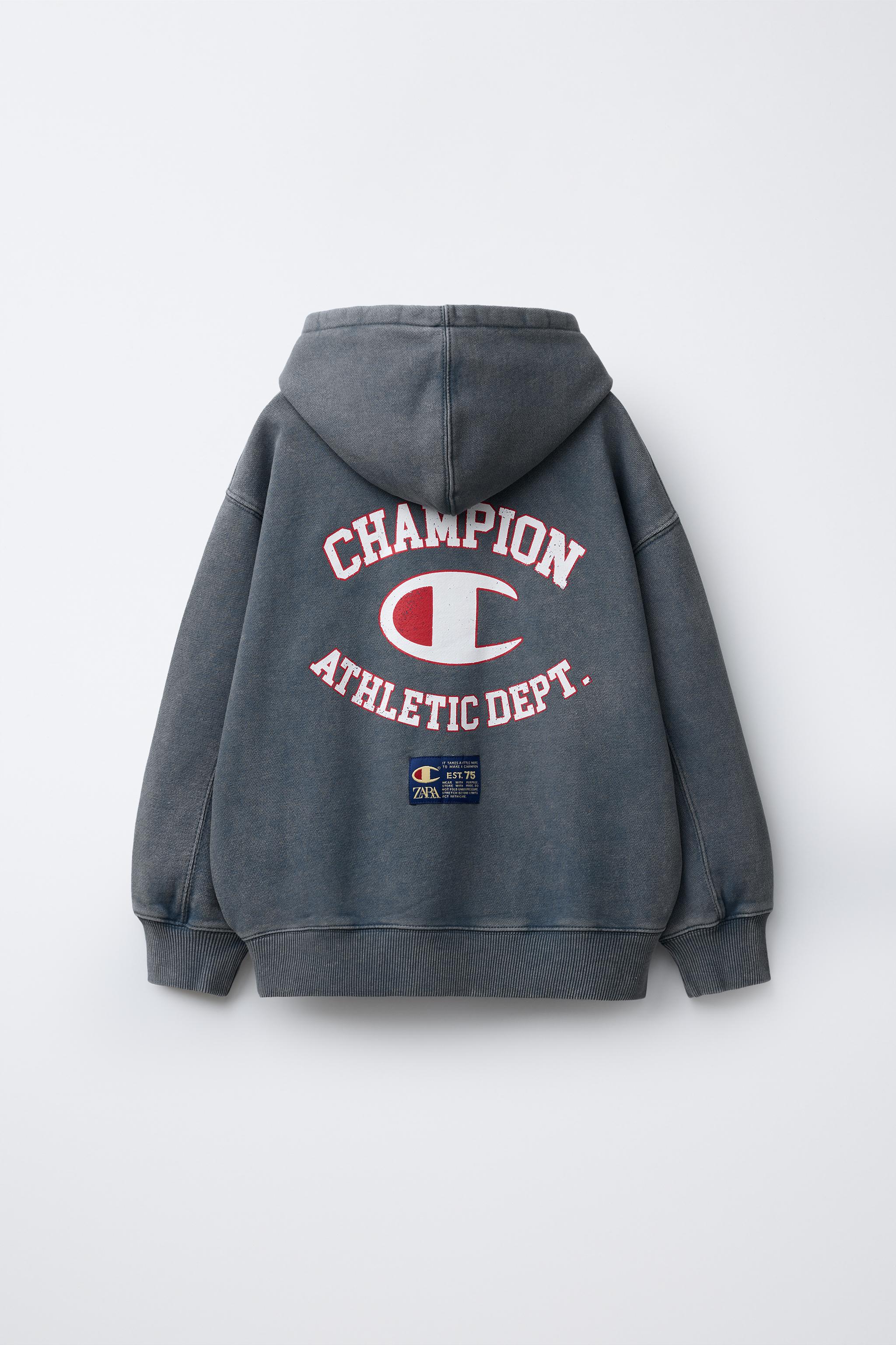 WASHED EFFECT HOODIE CHAMPION ® X ZARA Light blue ZARA United