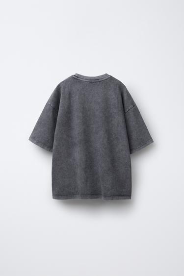 FADED-EFFECT T-SHIRT WITH CINNAMOROLL © SANRIO PRINT - Anthracite grey by Zara - Image 1