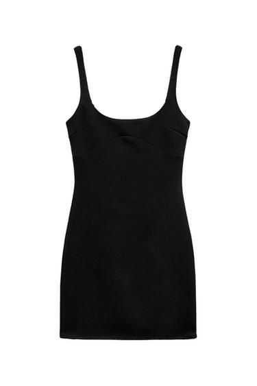 SHORT DRESS WITH LACE TRIM