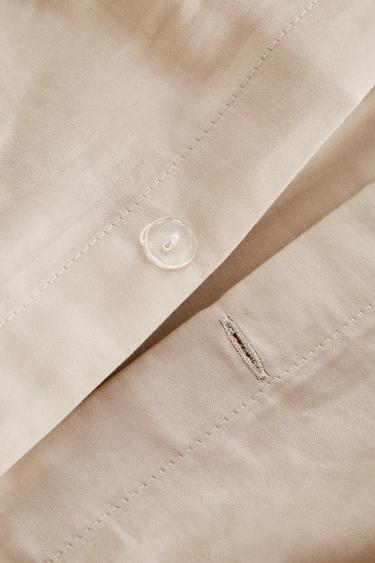 SATEEN DUVET COVER (300 THREAD COUNT) - Beige by Zara