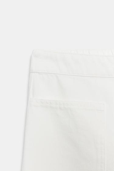 PANTALON DENIM BARREL POCHES ZW COLLECTION - Blanc de Zara - Image 9