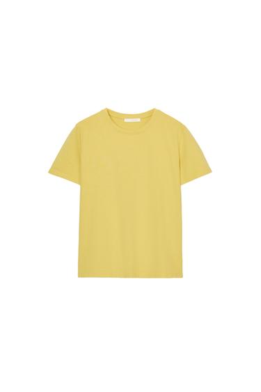 CAMISETA RÚSTICA ALGODÓN - amarillo de Zara