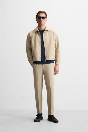 Zara TECHNICAL CHINO PANTS - Sand - Image 0