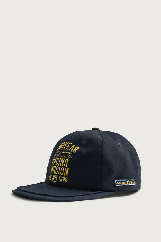 BONÉ ABA RETA BORDADO goodyear - Azul da Zara - Imagem 0