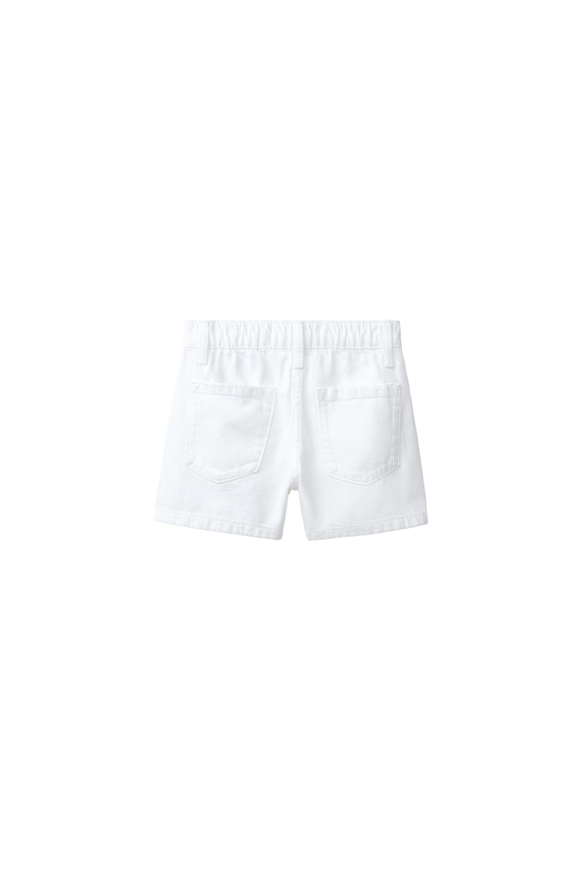 DENIM SKORT — White (alternate view)