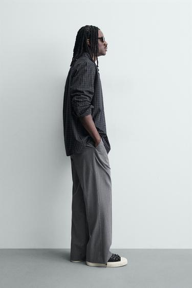 CHEMISE RELAXED FIT À CARREAUX - Bleu / Gris de Zara - Image 3