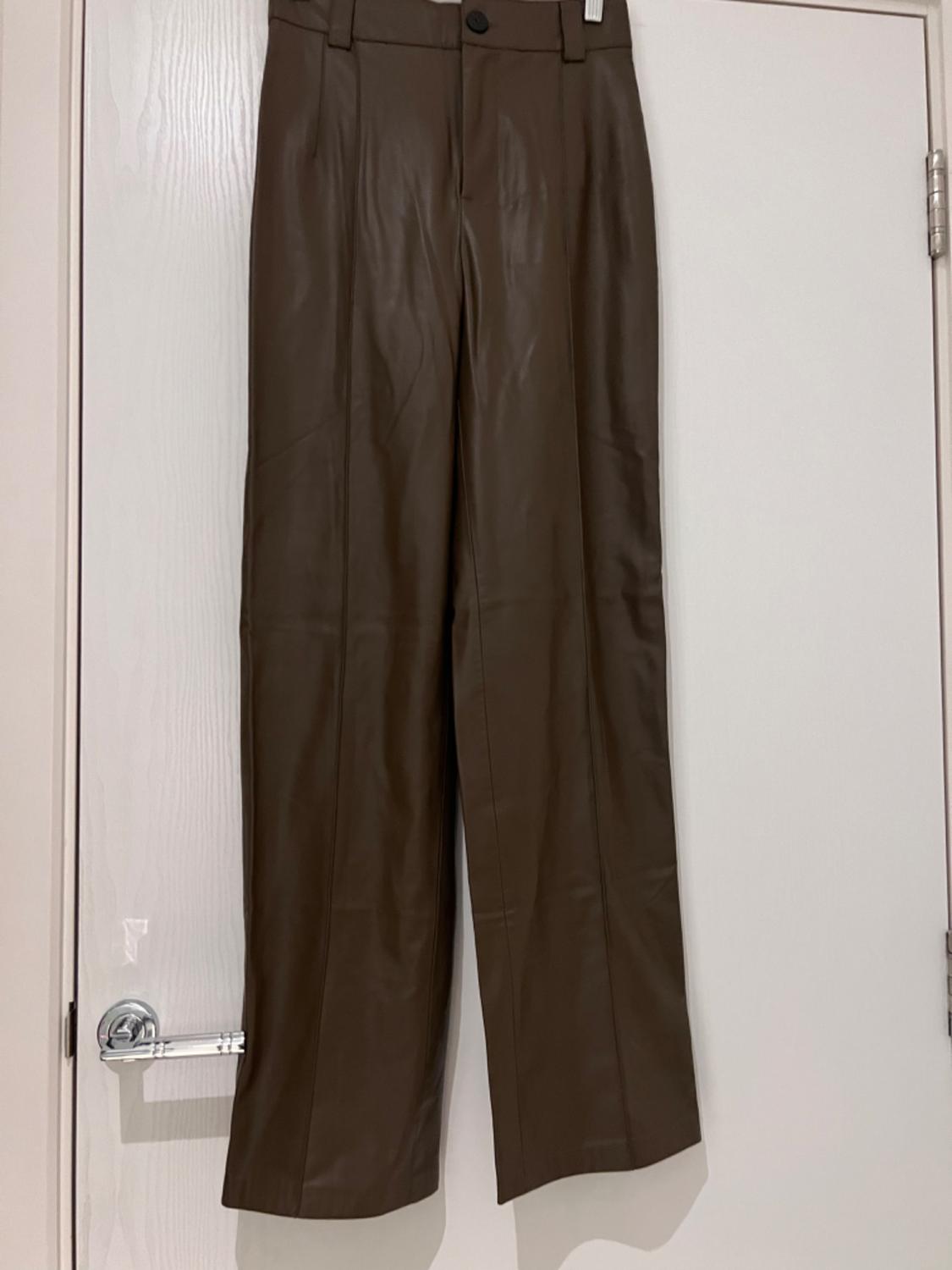 FAUX LEATHER FULL LENGTH TROUSERS - Image 2