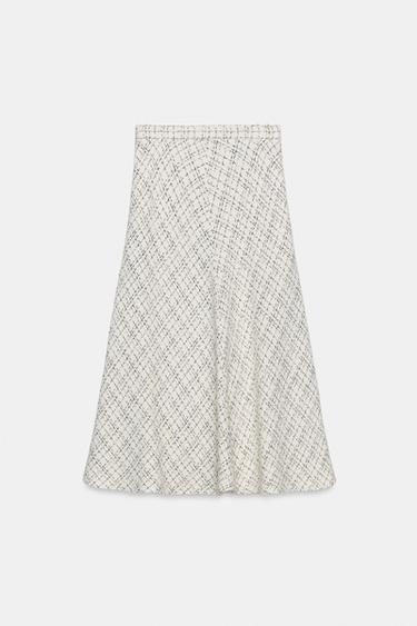 ZW COLLECTION STRUCTURED CAPE MIDI SKIRT - Ecru / Black by Zara - Image 0