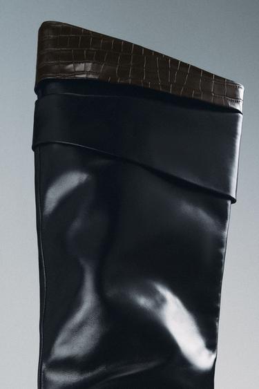 BOTTES HAUTES EN CUIR LIMITED EDITION - Noir de Zara - Image 2