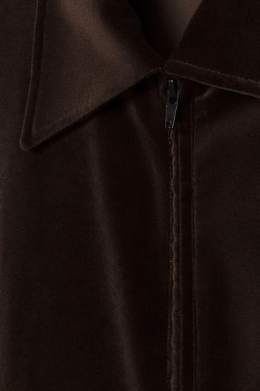 BLOUSON REGULAR FIT EN VELOURS SOSHIOTSUKI X ZARA - Marron de Zara - Image 5
