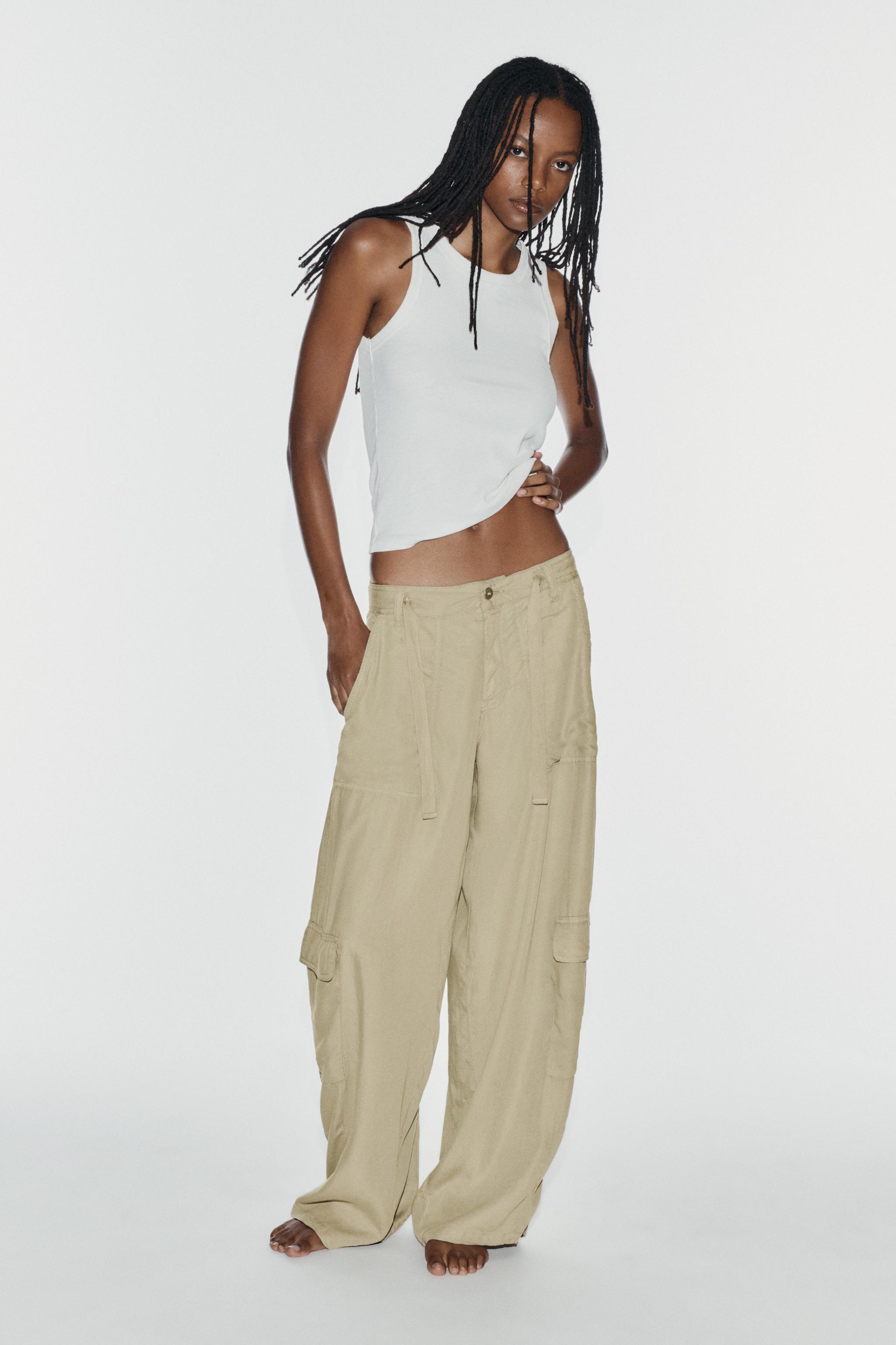 FLUID OVERSIZED CARGO PANTS — Light khaki