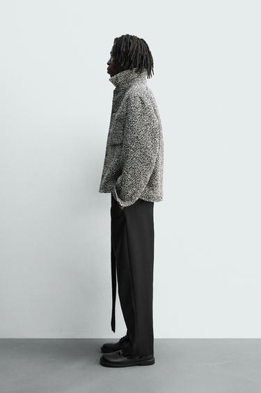 SURCHEMISE STRUCTURÉE À POCHES - Blanc / Noir de Zara - Image 3