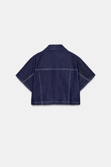 Z1975 SHORT DENIM SHIRT - Blue by Zara - Image 6