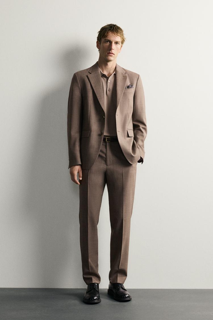 Pantalon traje estructura con lana