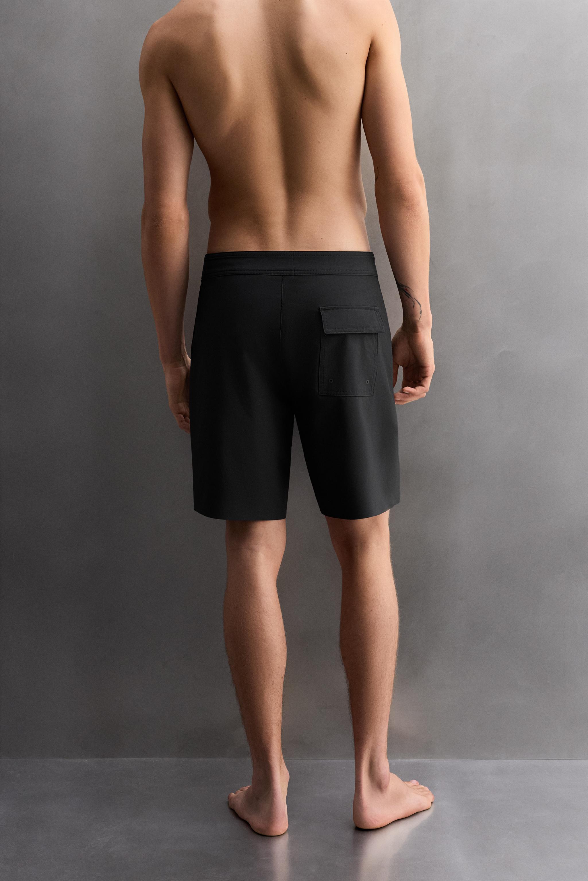 POCKET SURF BOARD SHORTS - Black | ZARA Canada
