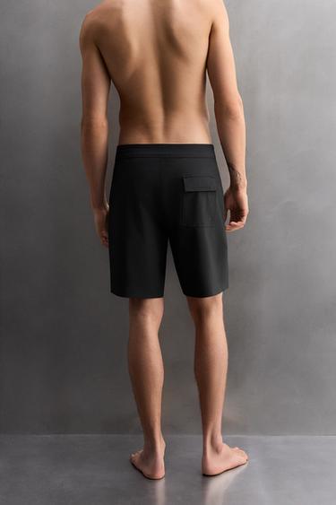 SURF BOARD SHORTS WITH POCKET - Black by Zara - Image 2