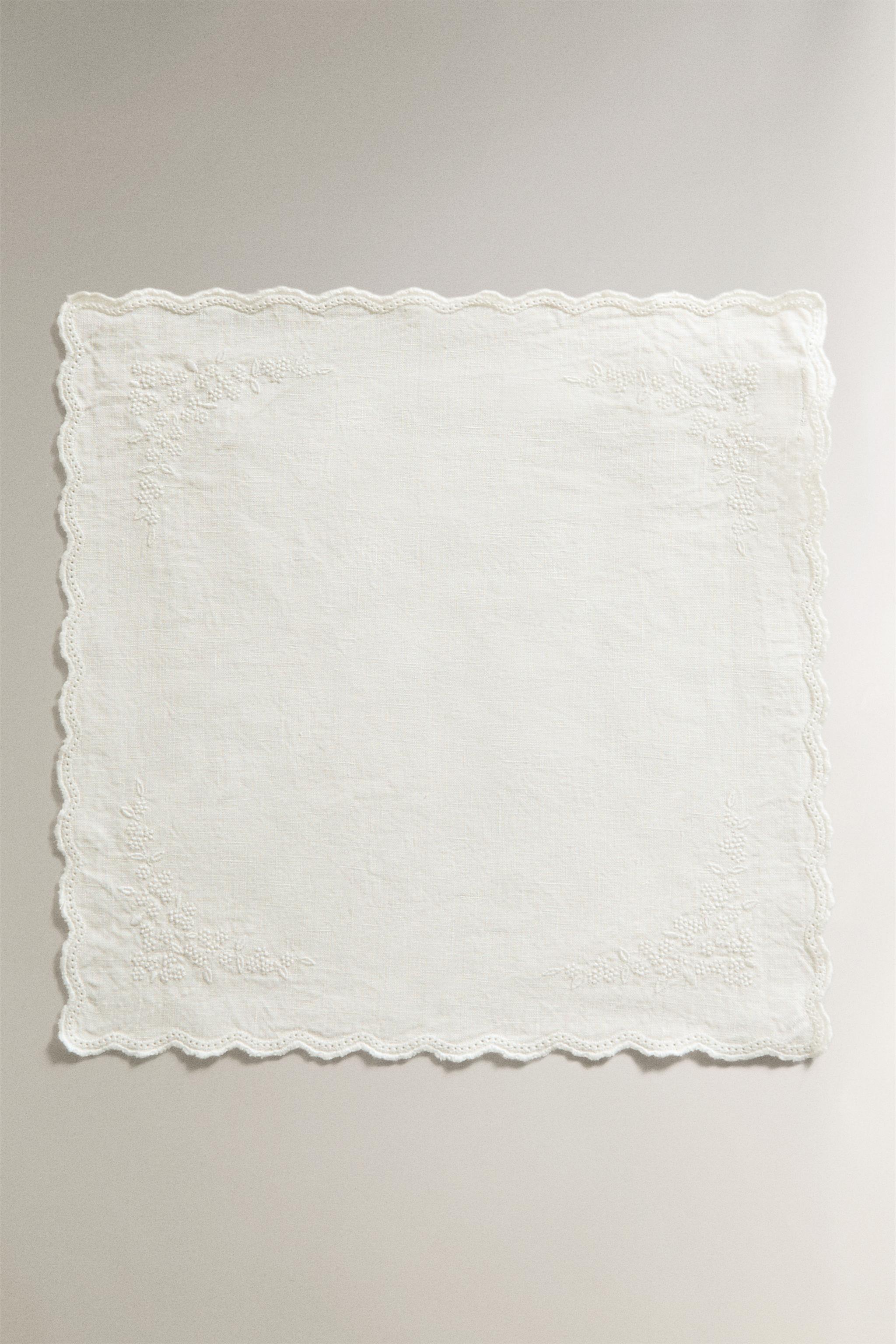 PACK SERVIETTES DE TOILETTE LIN DÉLAVÉ BRODÉES (LOT DE 2)