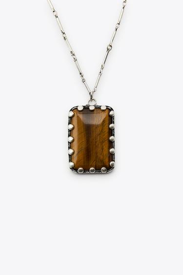 PACK OF 2 LINK AND STONE NECKLACES - Silver by Zara - Image 3