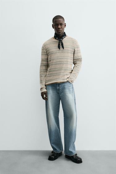 STRIPED TEXTURED T-SHIRT - striped by Zara - Image 0