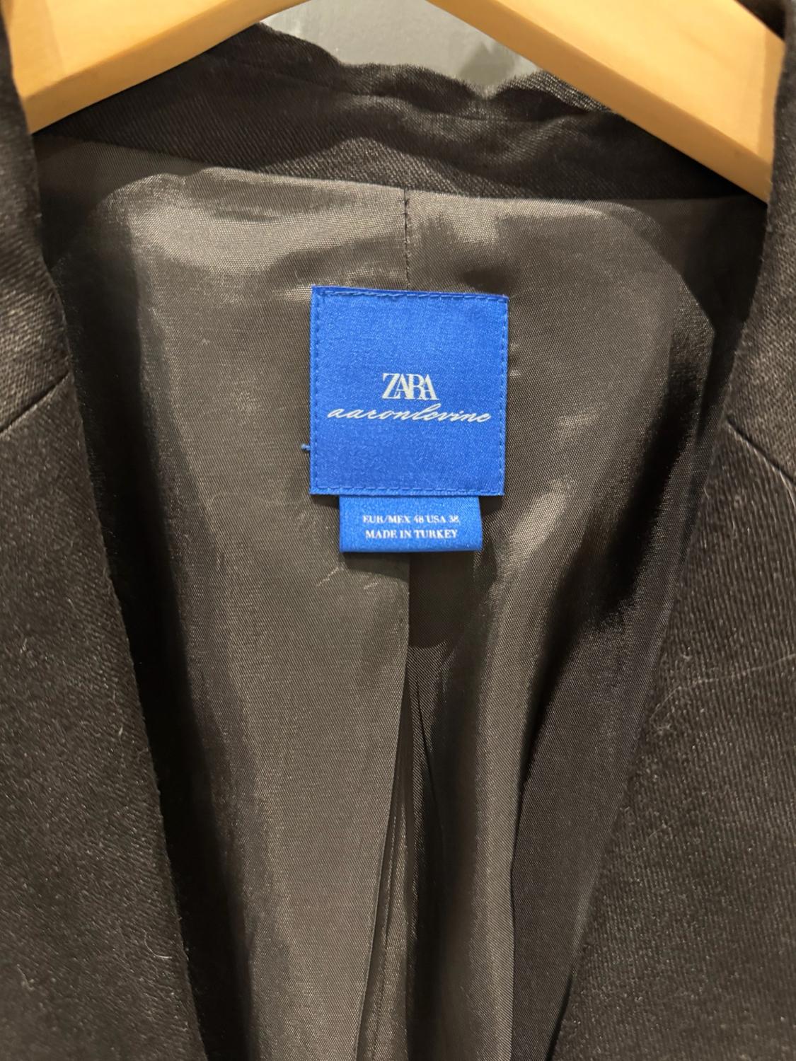 100% LINEN TWILL SUIT BLAZER AARON LEVINE X ZARA - Image 5
