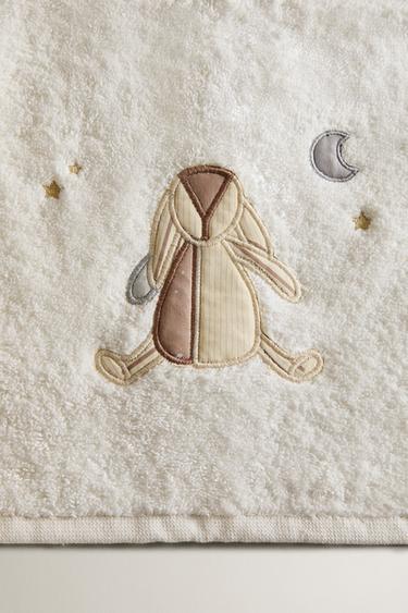 KIDS' BUNNY BATH TOWEL - Oyster-white by Zara - Image 2