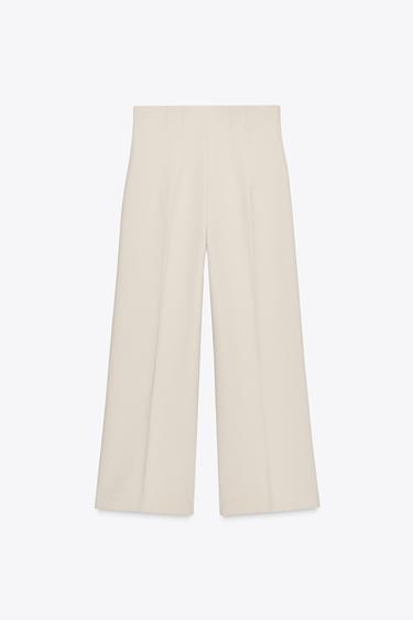 Zara CULOTTE HLAČE ZW COLLECTION – kamen