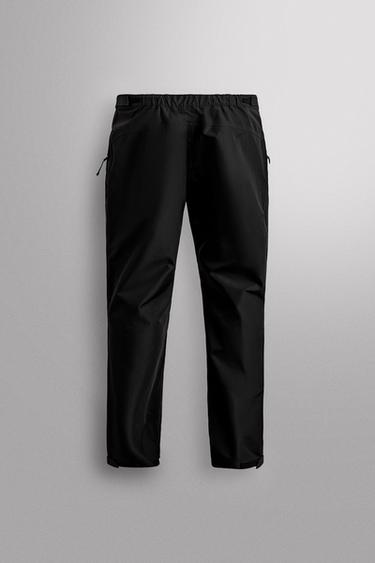 WATERPROOF TECHNICAL SHELL TROUSERS - Black by Zara