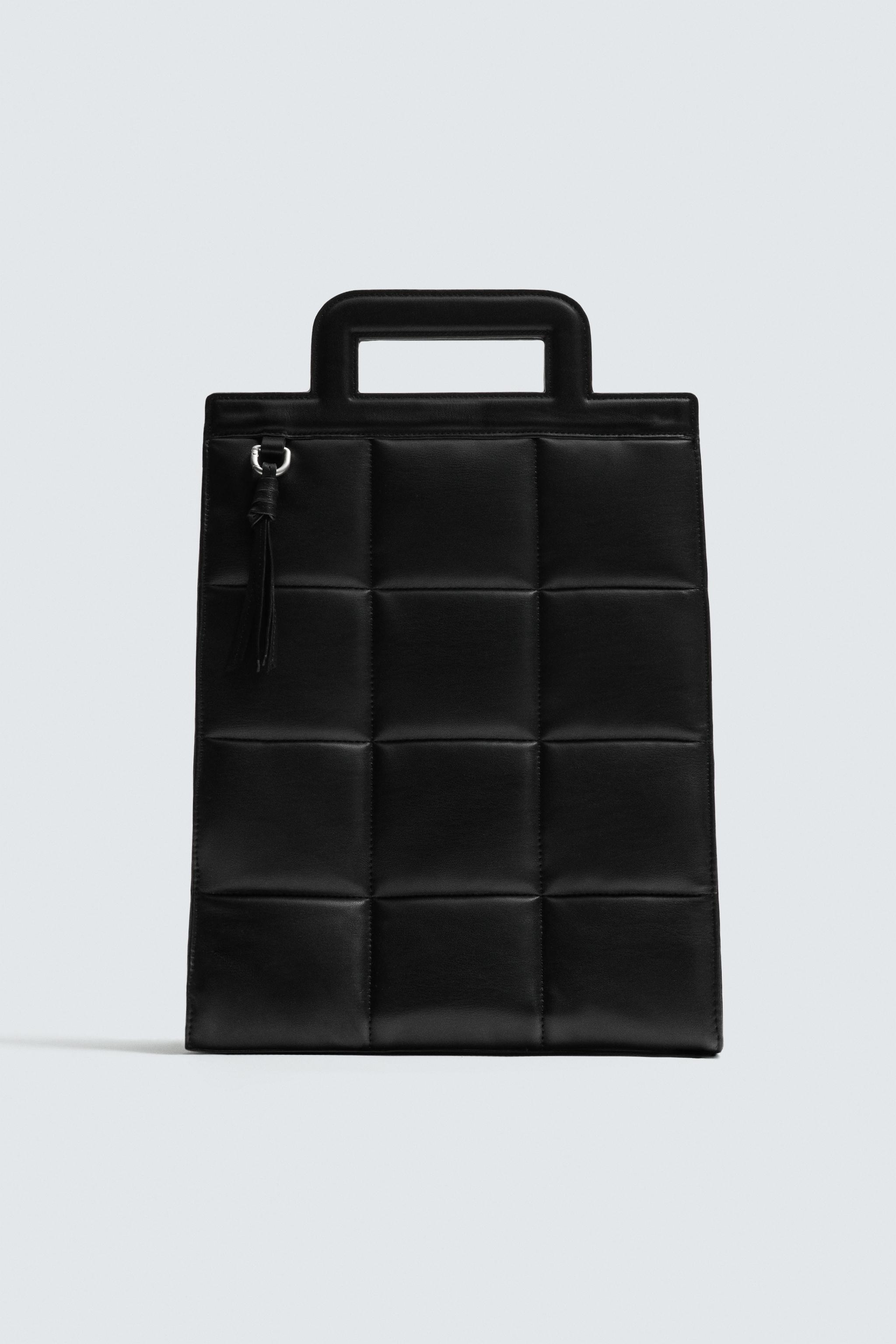 topologie キルティングバッグ 中型 黒(ストラップ付き) Topologie(トポロジー)：多機能のバッグ、ブレスレット、フォン