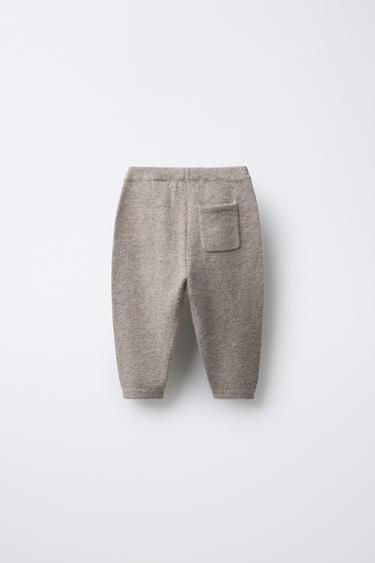 PANTALON DE JOGGING EN MAILLE - Beige clair de Zara - Image 1