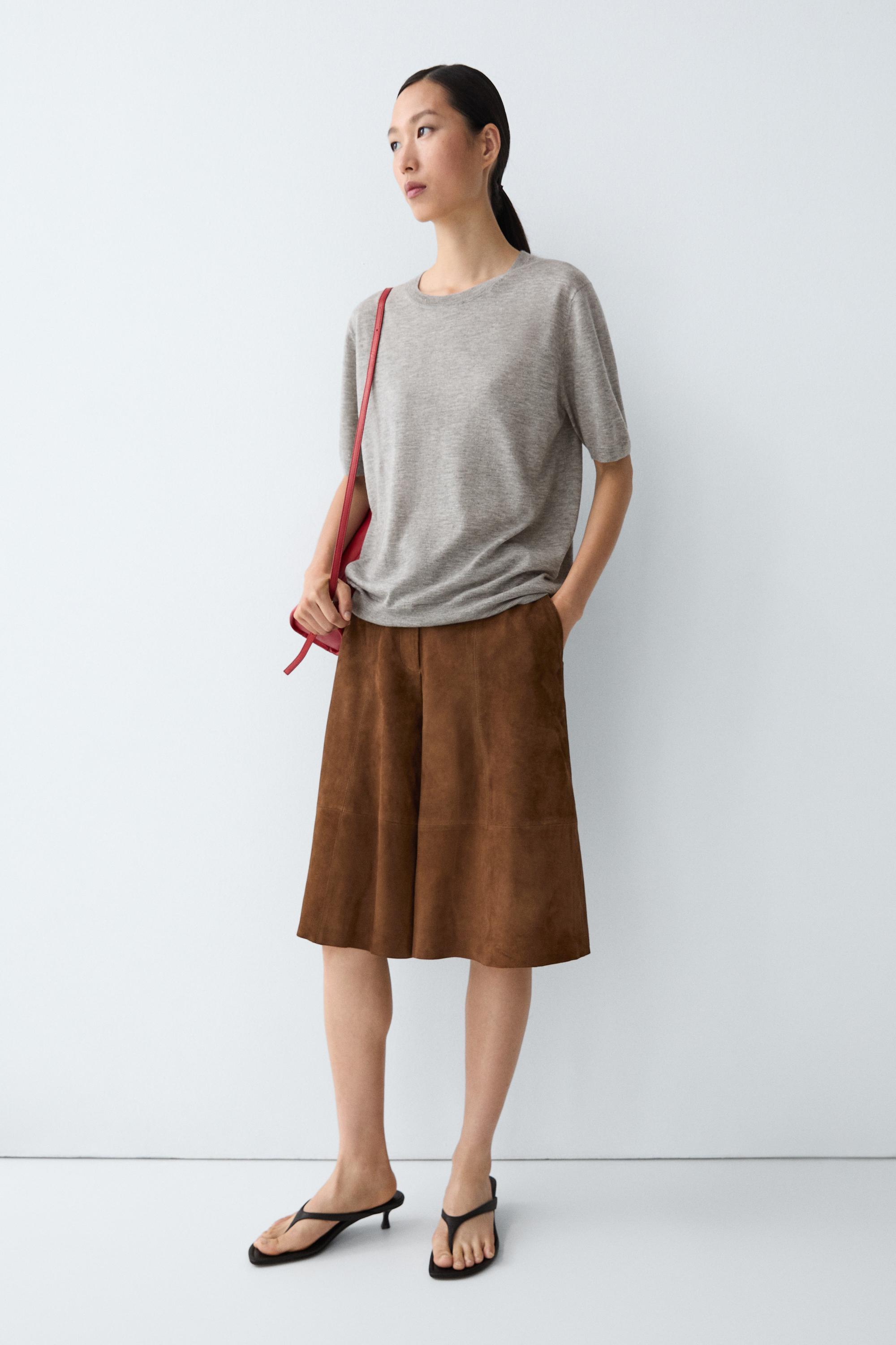Pull en maille fine à manches courtes