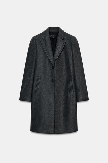 SOFT SHOULDER PAD COAT - Grey marl by Zara - Image 6