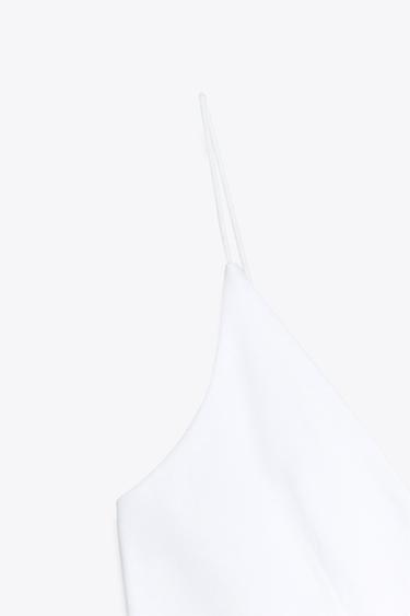 CONTRAST POPLIN PEPLUM TOP - White by Zara - Image 6