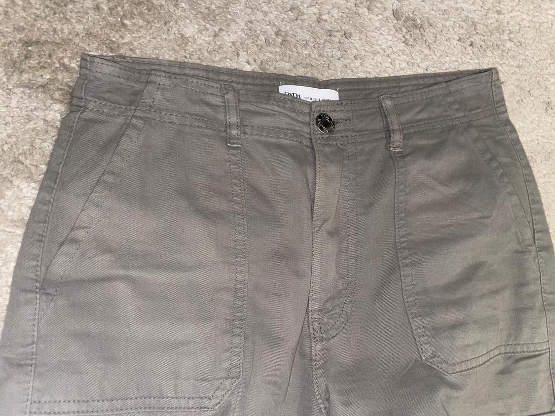 HIGH-RISE STRAIGHT-FIT TRF CARGO TROUSERS - Image 3