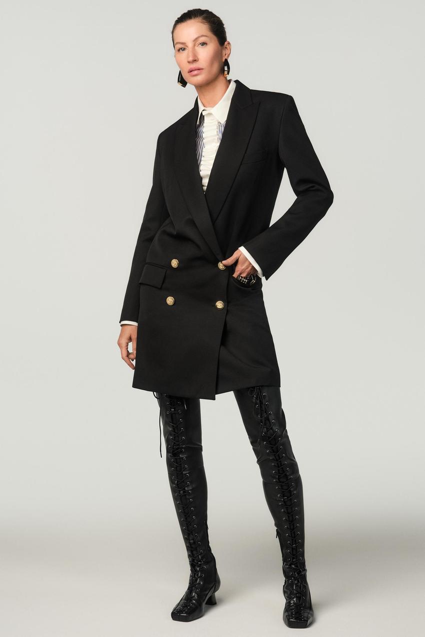 WOOL FROCK COAT WITH BUTTONS X STEFANO PILATI - Black | ZARA 