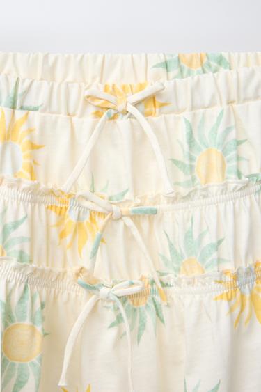 PRINTED PANELLED SKIRT - Yellow by Zara - Image 2